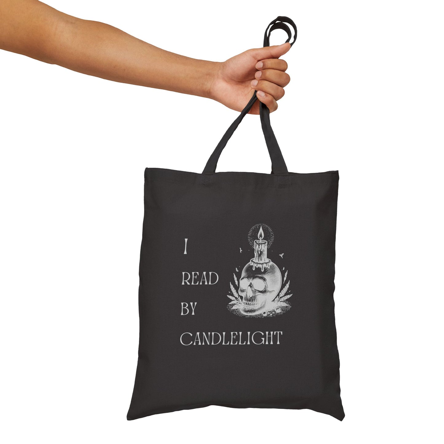 I Read By Candlelight Canvas Tote Bag.