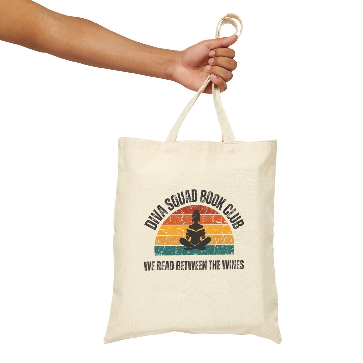 Read Between the Wines. Canvas Tote Bag