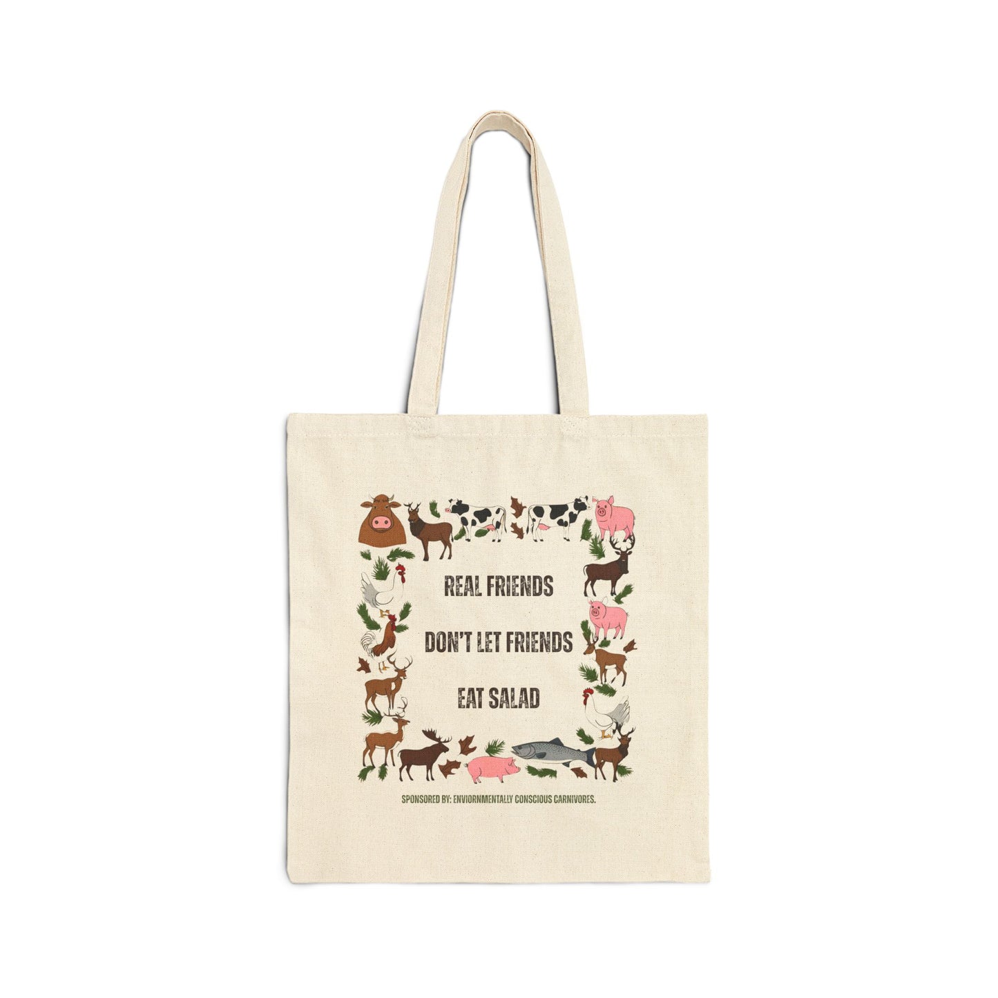 Tote Like a Carnivore. Canvas Tote Bag.