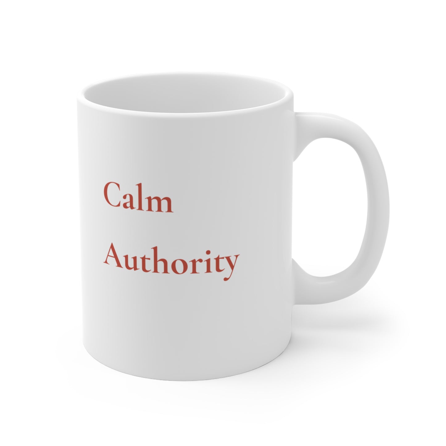 Calm Authority Mug — Minimalist 11oz Mug