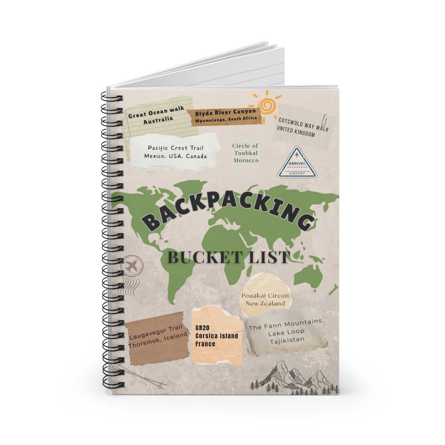 Backpacking Bucket List Blank Journal