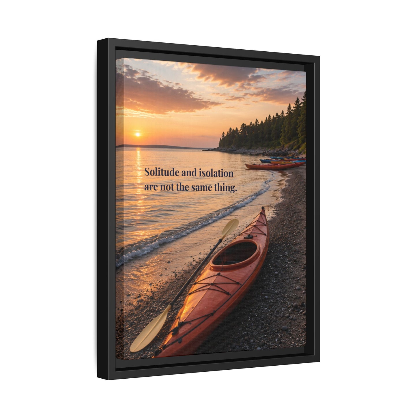 Framed Wall Art | Inspirational Decor | Kayak Sunset
