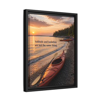 Framed Wall Art | Inspirational Decor | Kayak Sunset