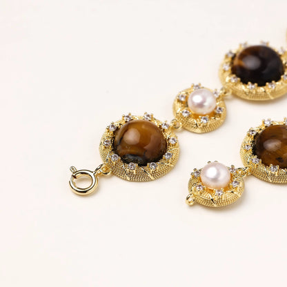 Bracelet | Tiger's Eye Pearl Wisdom Bracelet