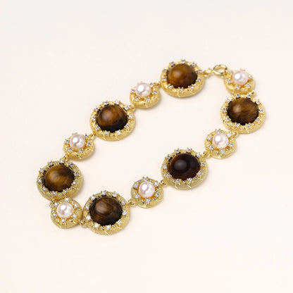 Bracelet | Tiger's Eye Pearl Wisdom Bracelet