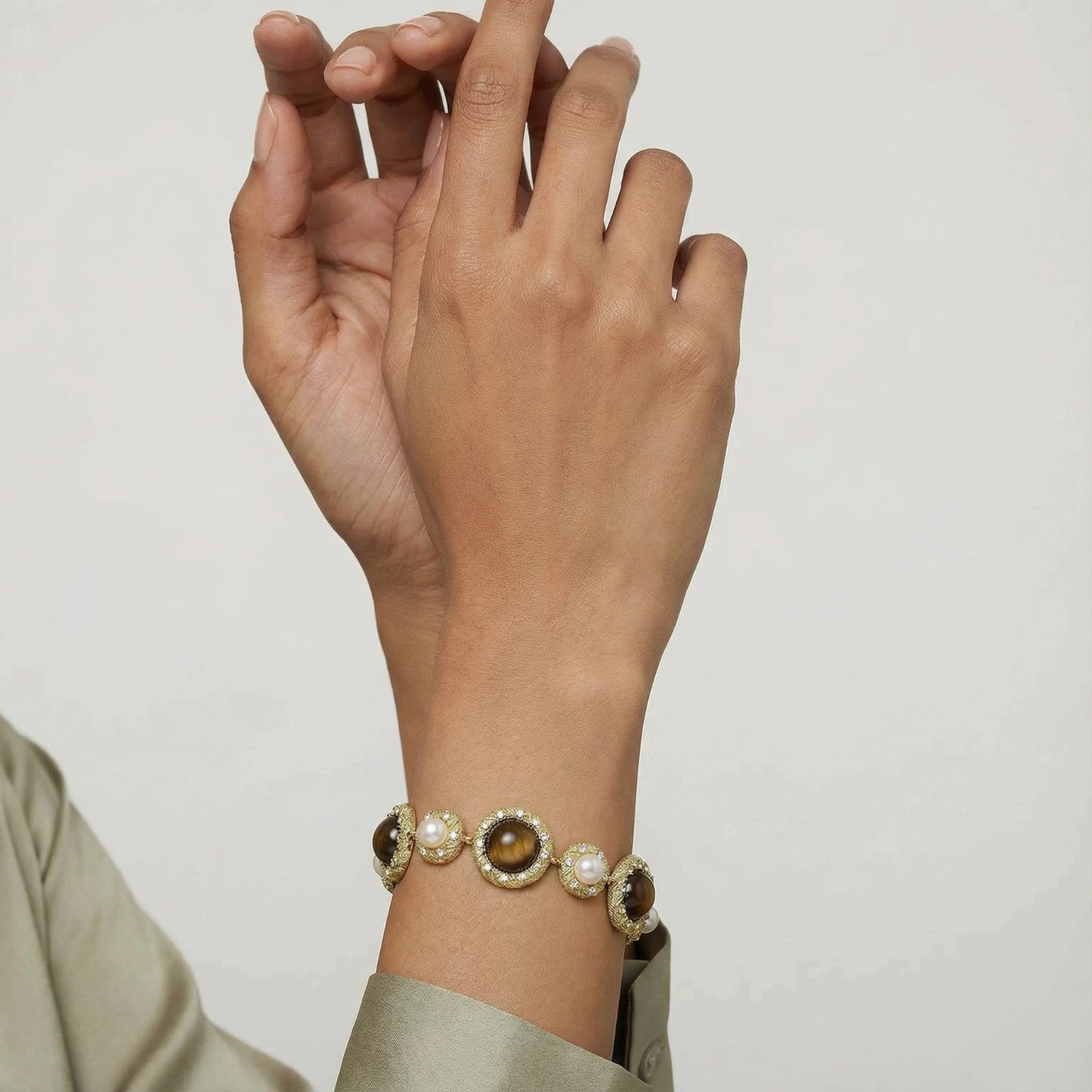 Bracelet | Tiger's Eye Pearl Wisdom Bracelet