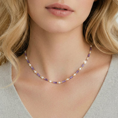 Violet Pearl Harmony Necklace