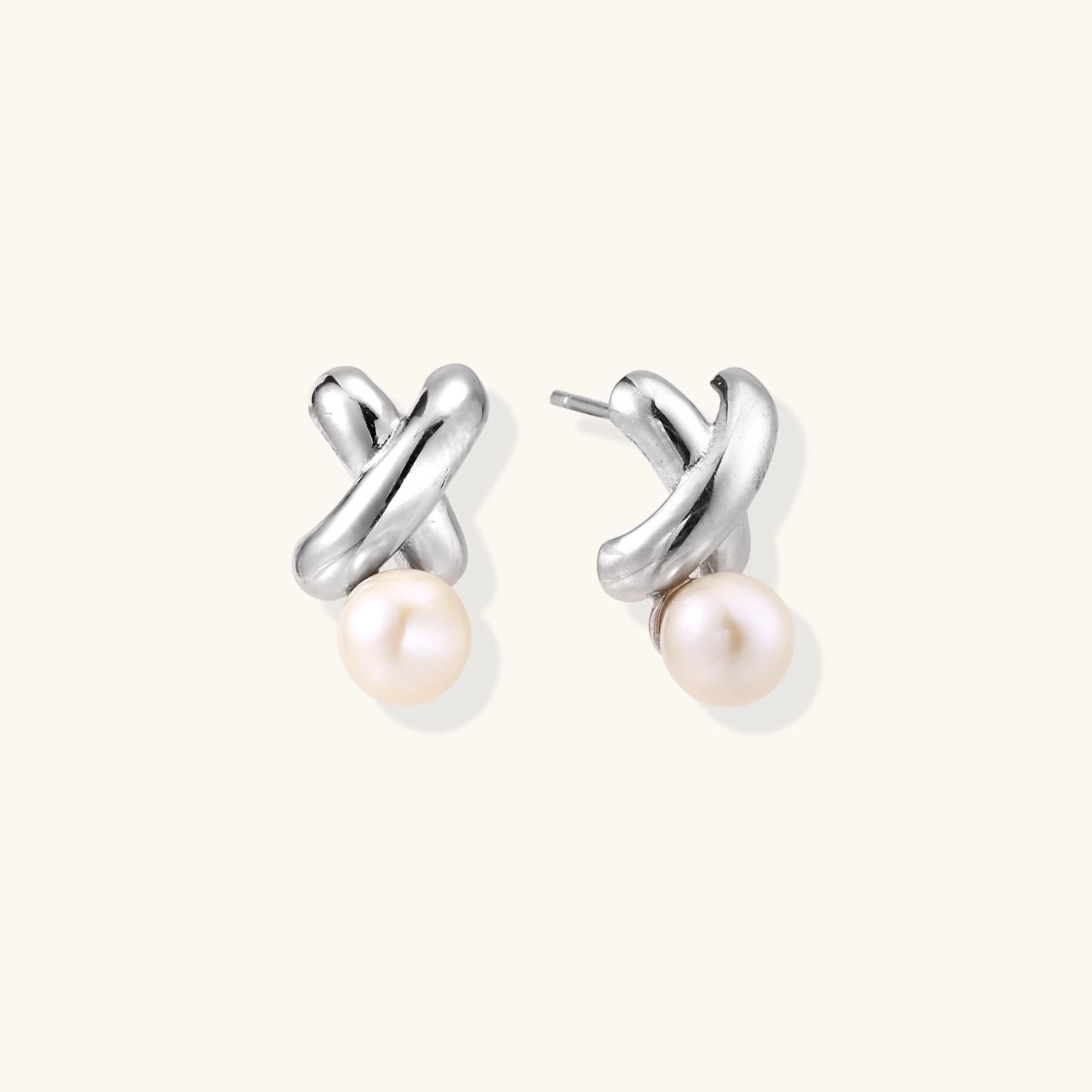 Earrings | Infinity Pearl Studs
