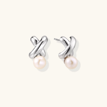 Earrings | Infinity Pearl Studs