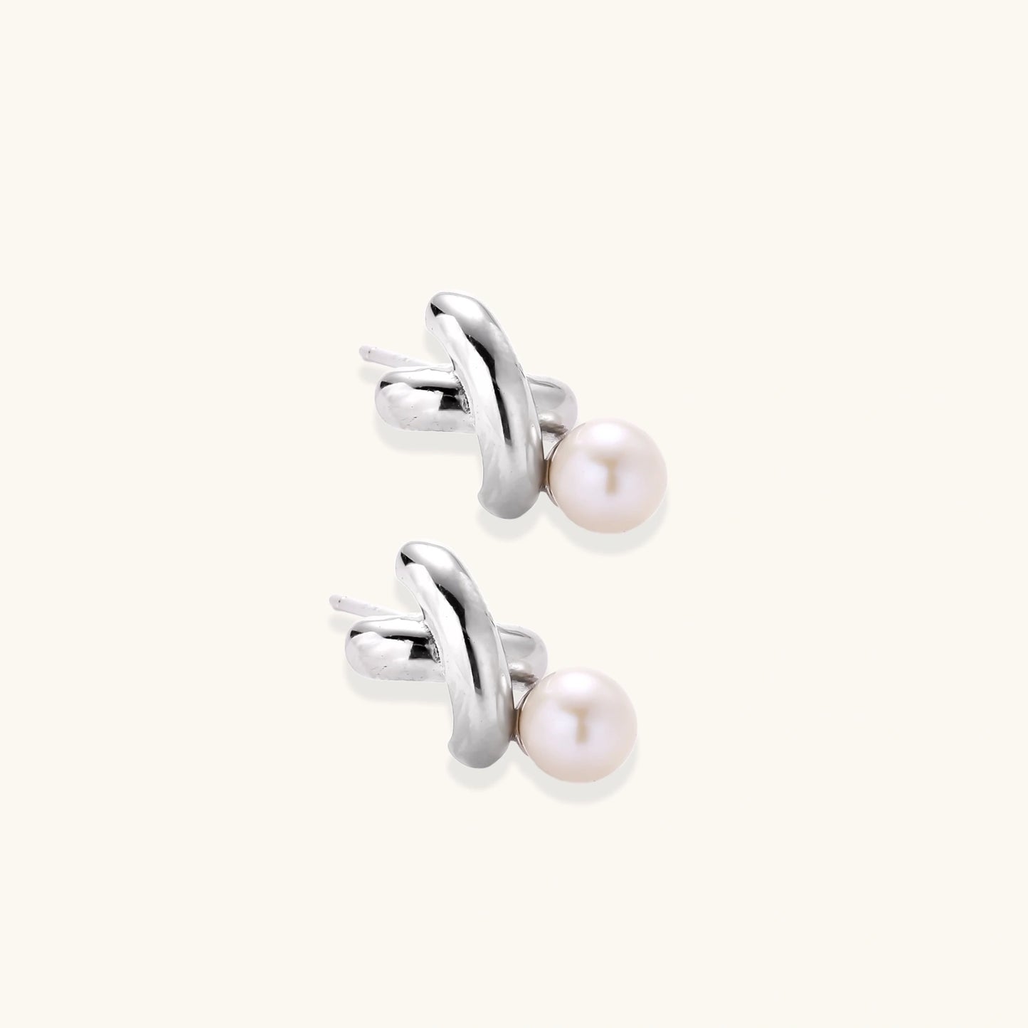 Earrings | Infinity Pearl Studs