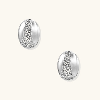 Silver Lace Studs