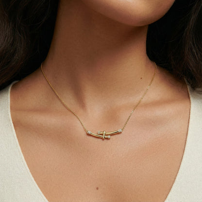 Necklace | Bamboo Crystal Arc