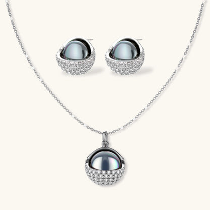 Grey Pavé Jewelry Set
