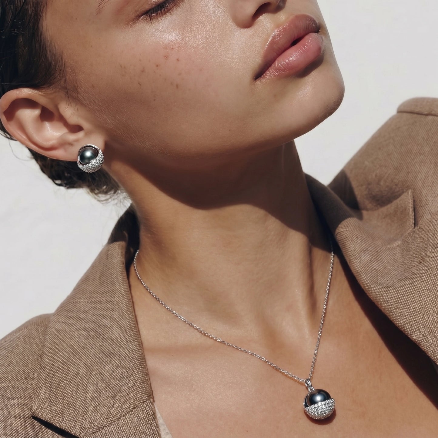 Grey Pavé Jewelry Set