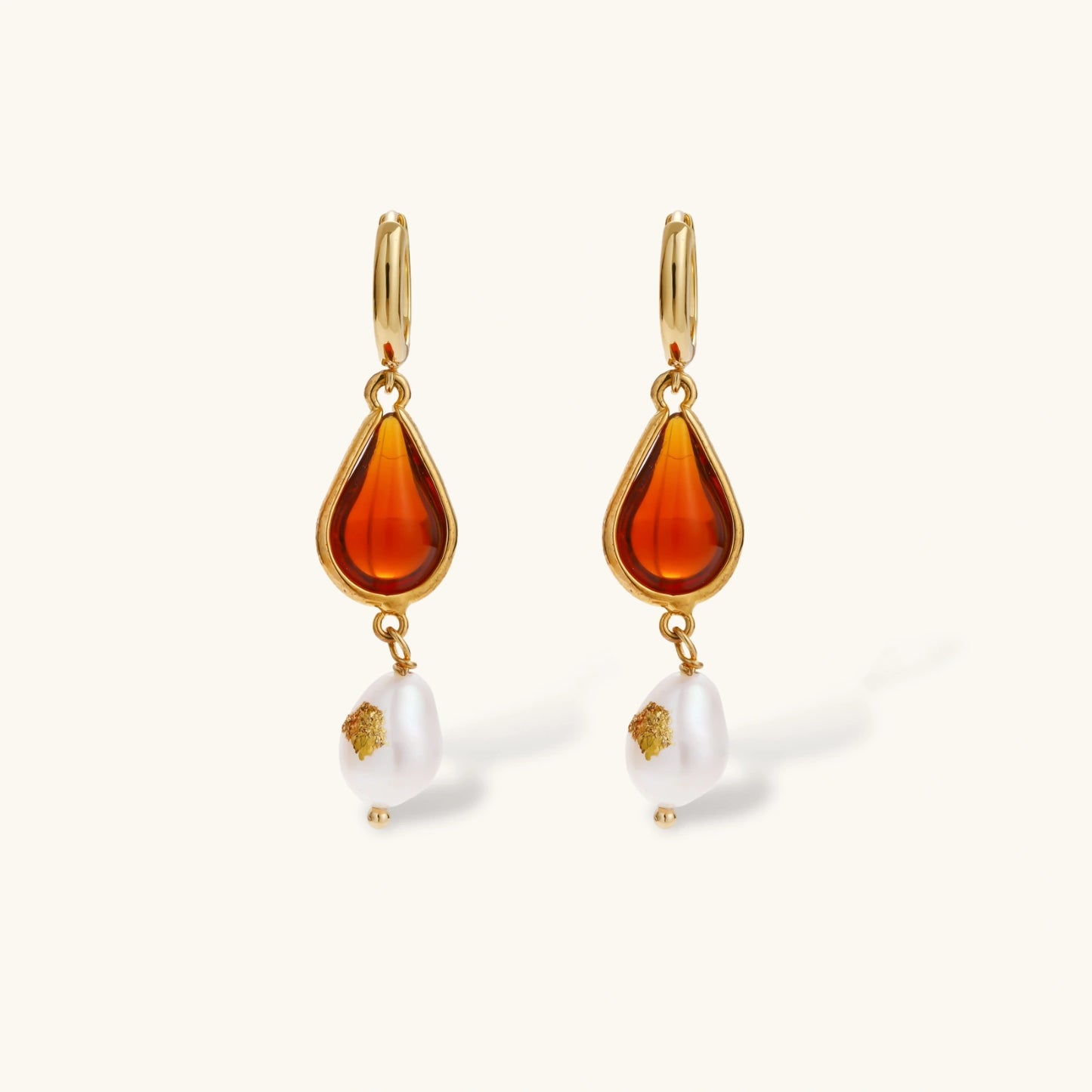 Earrings | Amber Glow Drops