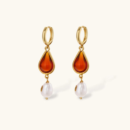 Earrings | Amber Glow Drops