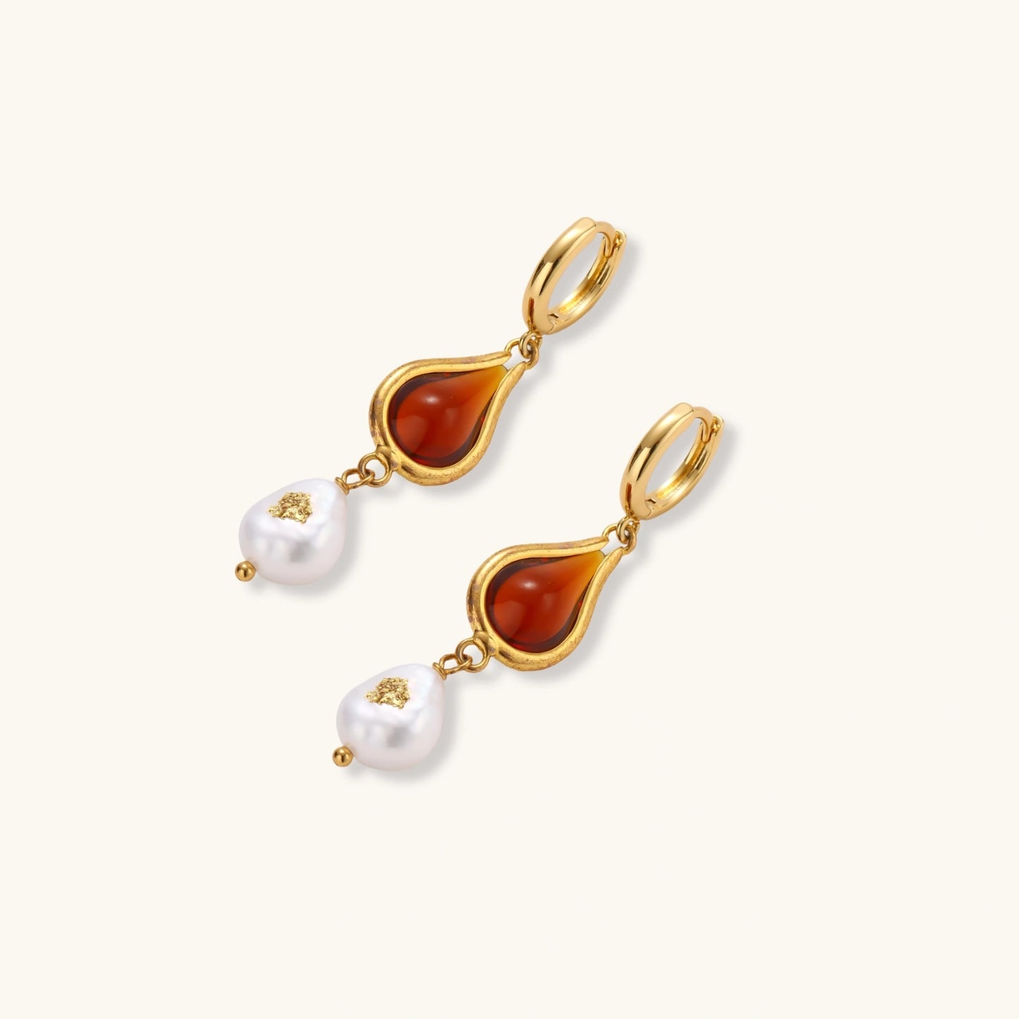 Earrings | Amber Glow Drops
