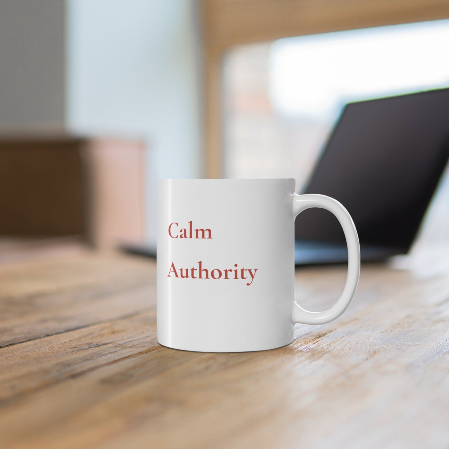 Calm Authority Mug — Minimalist 11oz Mug