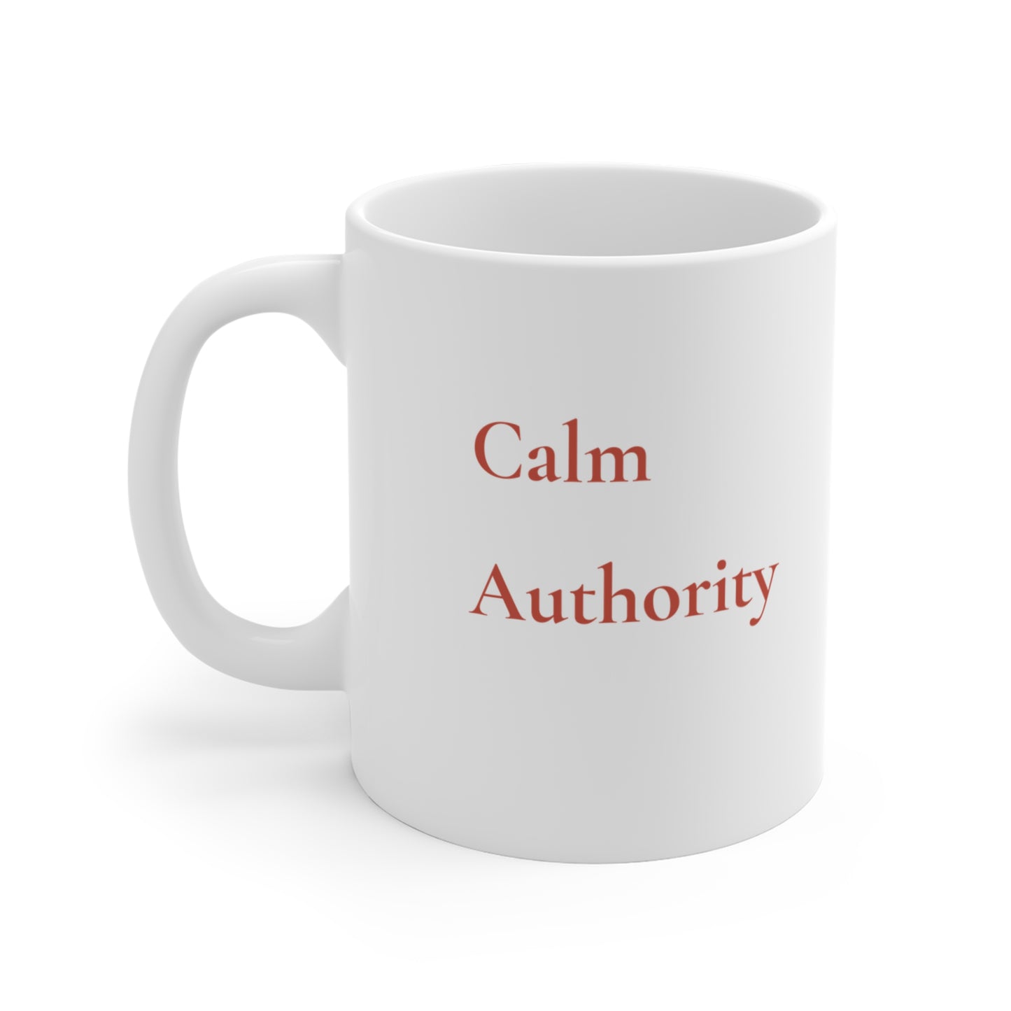 Calm Authority Mug — Minimalist 11oz Mug