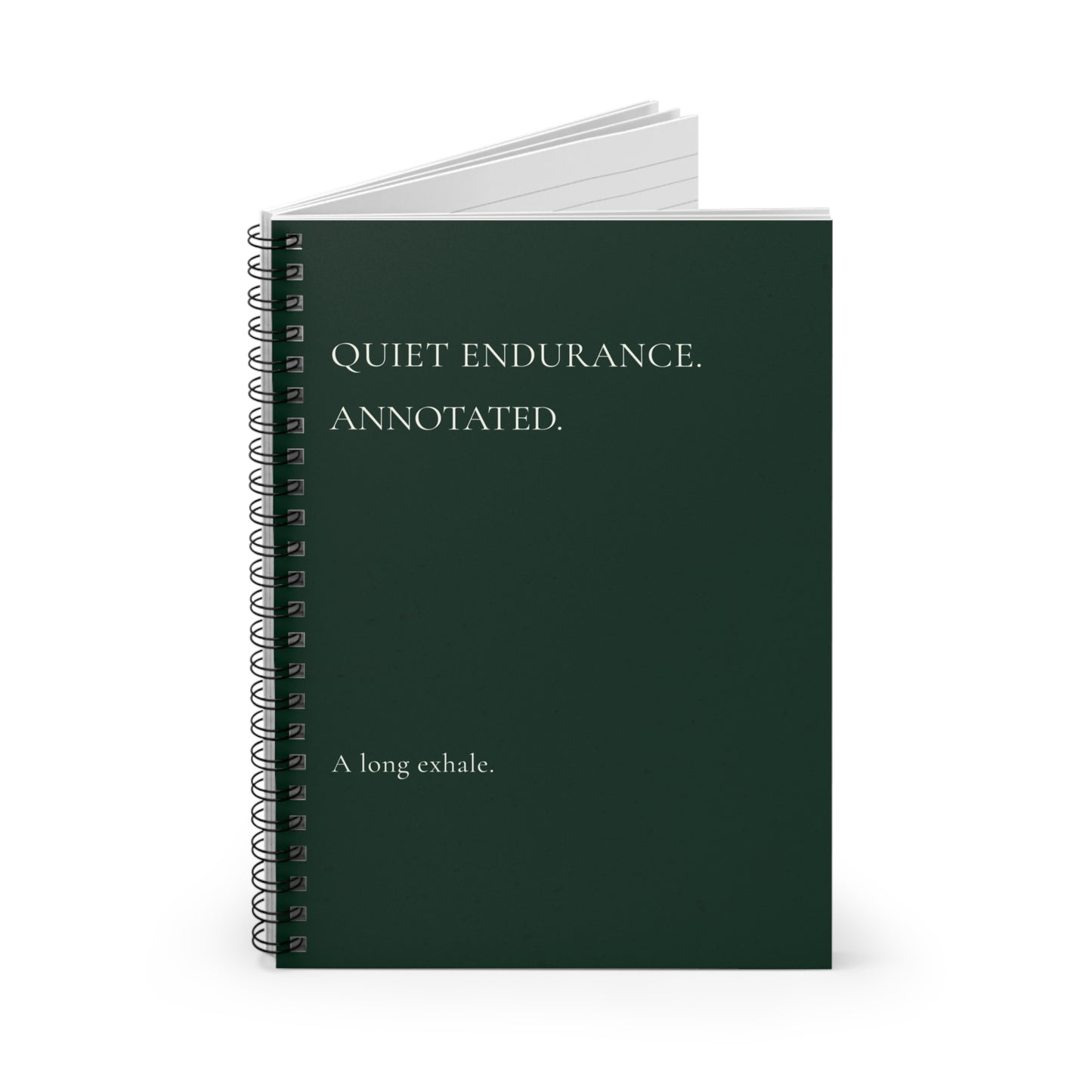 Quiet Endurance Annotated — Spiral Lined Blank Journal