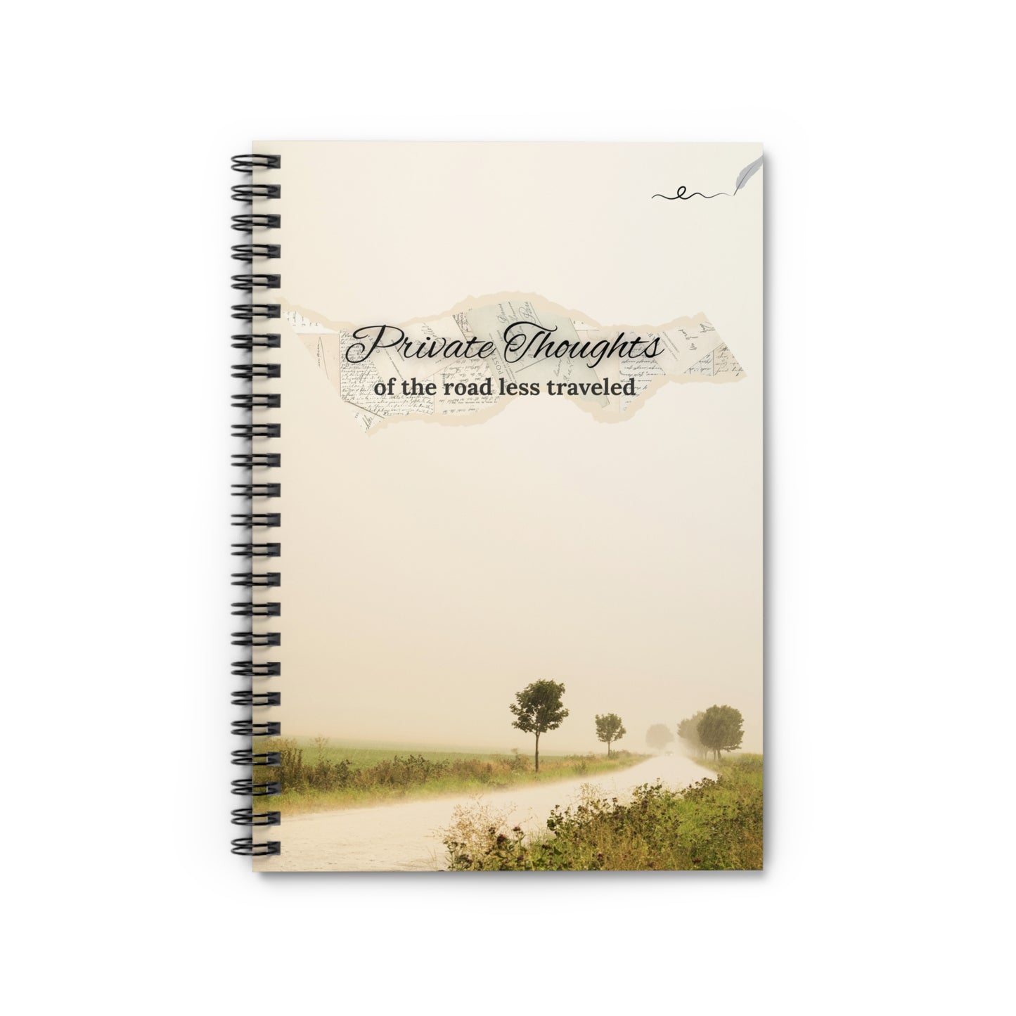 Private Thoughts Spiral Journal Lined Notebook
