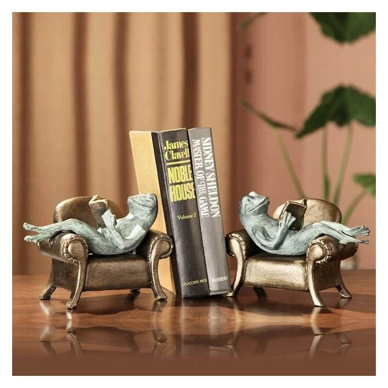 Frogs in Armchairs Bookends | Quirky Antler