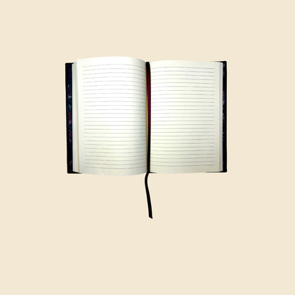 Unique Burgundy Leather Journal - Sharkskin & Calfskin