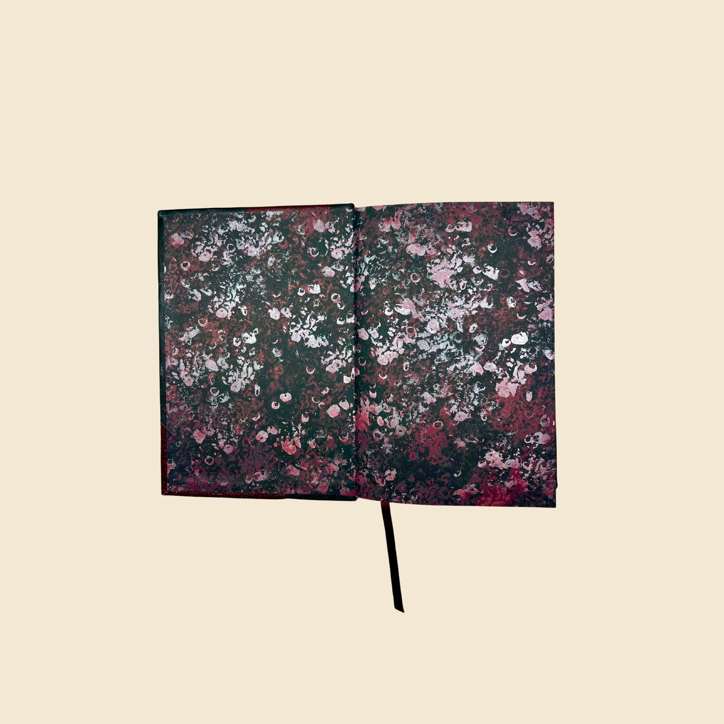 Unique Burgundy Leather Journal - Sharkskin & Calfskin