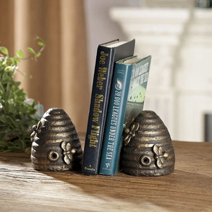 Bee Hive Cast Iron Bookends | Quirky Antler