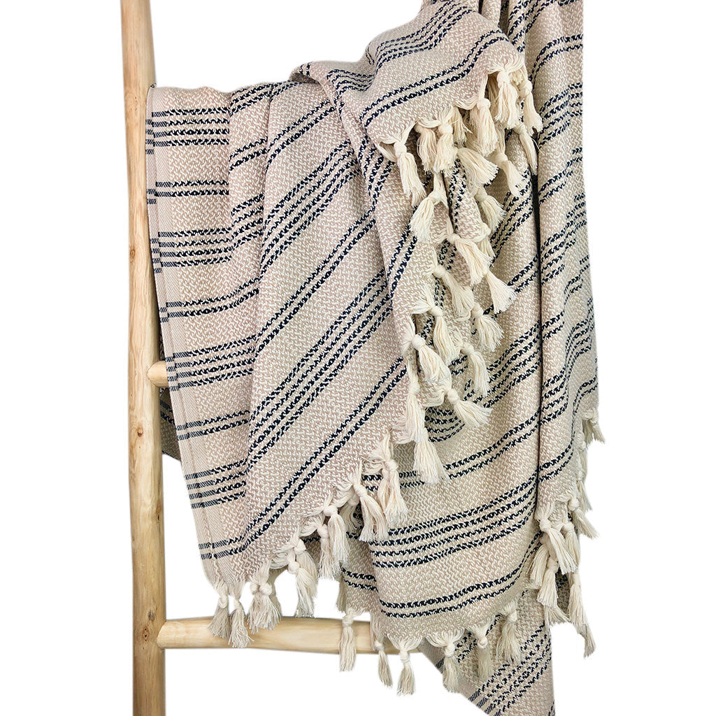 Woven Stripe Handmade Turkish Throw