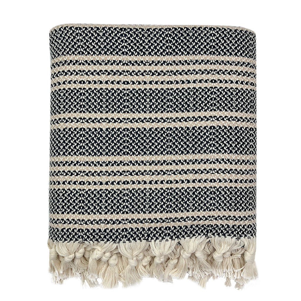 Woven Stripe Handmade Turkish Throw